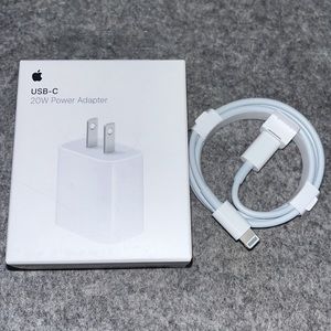 20w Apple USB-C power adapter & Apple USB-C to Lightning Cable
